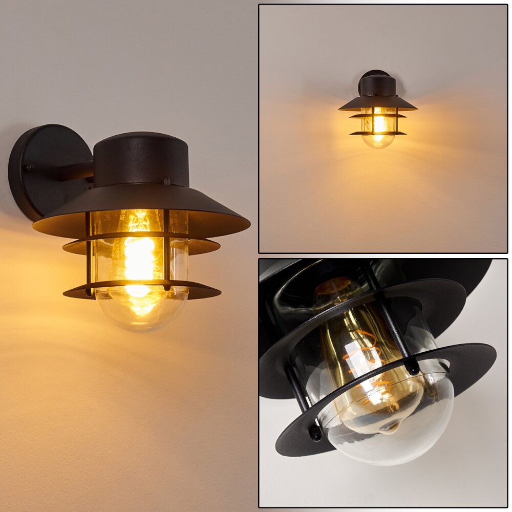 Accra Außenwandleuchte Schwarz, 1-flammig main product photo