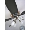 Globo JERRY Ventilator Chrom, Edelstahl, Nickel-Matt, 5-flammig