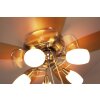 Globo JERRY Ventilator Chrom, Edelstahl, Nickel-Matt, 5-flammig