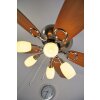 Globo JERRY Ventilator Chrom, Edelstahl, Nickel-Matt, 5-flammig