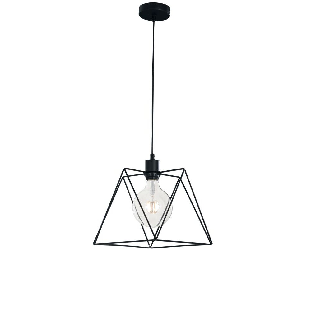 Lutec SANTANA Pendelleuchte Schwarz, 1-flammig main product photo