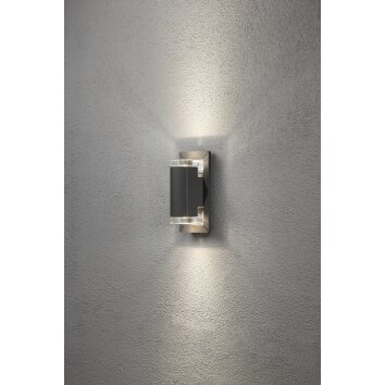 Konstsmide Potenza Wandleuchte LED Anthrazit, 2-flammig