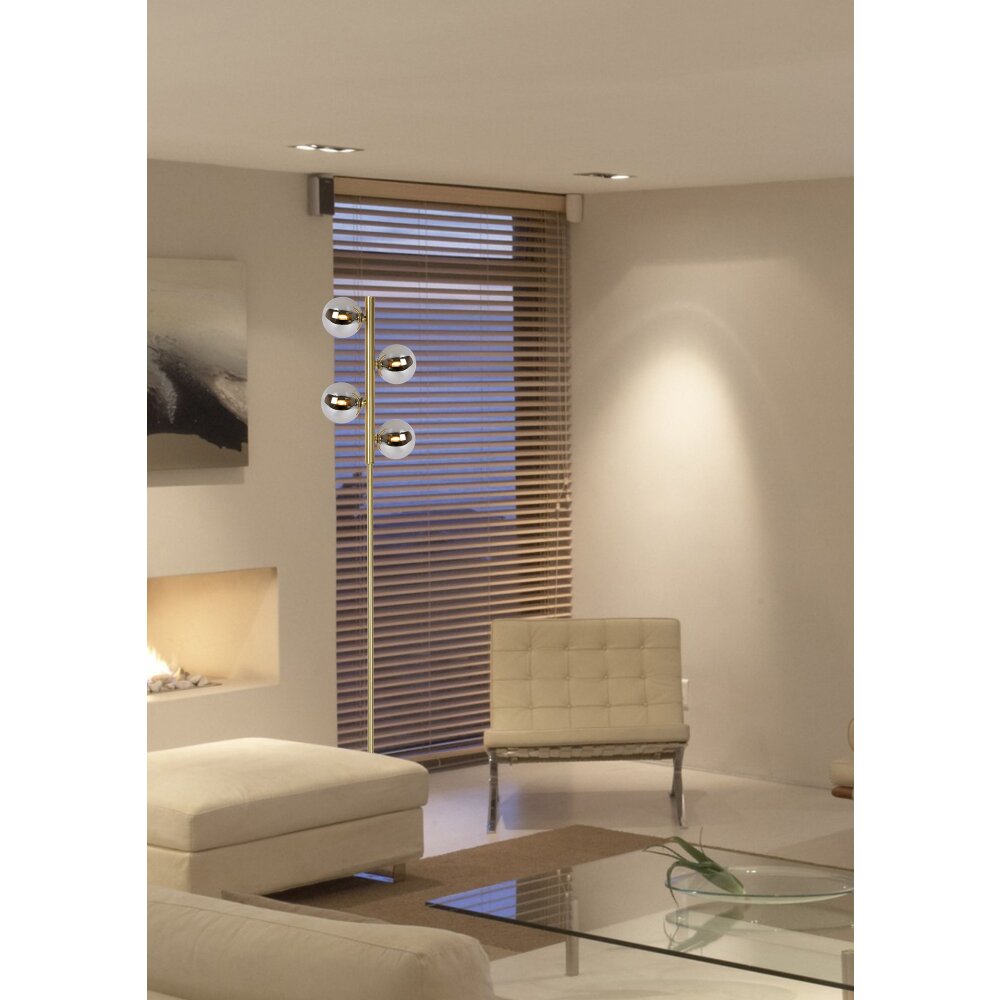 Lucide TYCHO Stehlampe Gold, 4-flammig main product photo