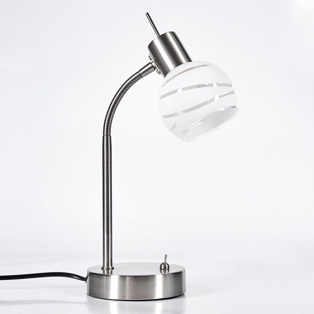 Globo ELLIOTT Tischleuchte Nickel-Matt, 1-flammig main product photo