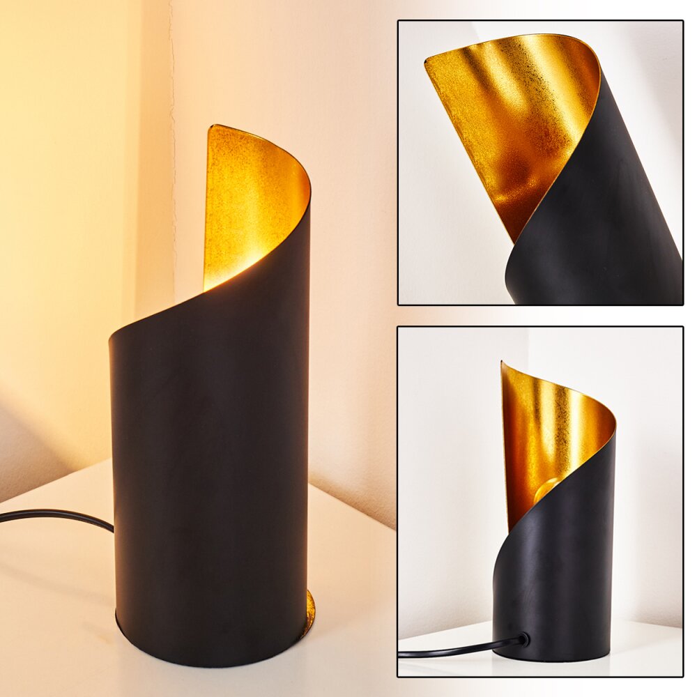 Yahuma Tischleuchte Schwarz-Gold, 1-flammig main product photo