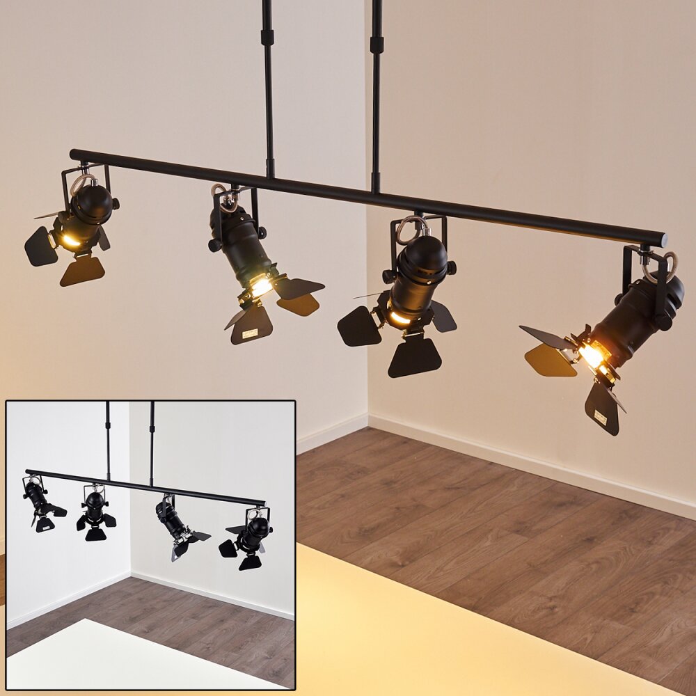 Lichinga Pendelleuchte Schwarz, 4-flammig main product photo