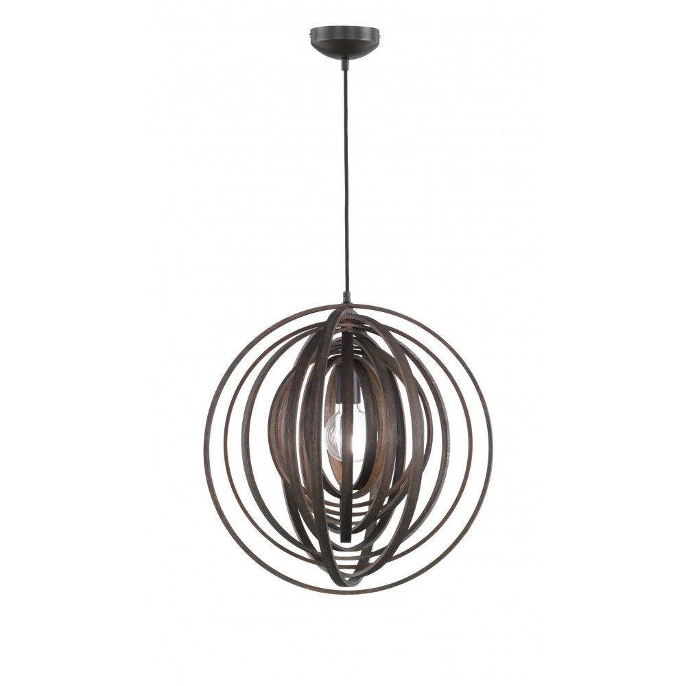 Trio Leuchten BOOLAN Pendelleuchte Braun, 1-flammig main product photo