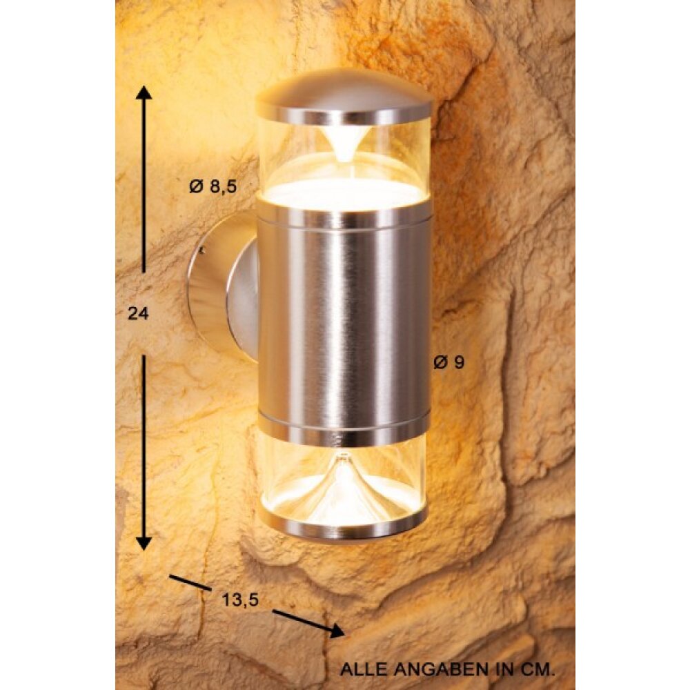 Konstsmide Aussenwandleuchte Transparent, Klar, 2-flammig main product photo