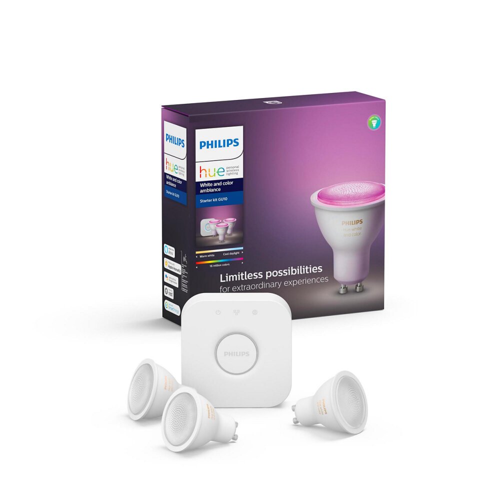 Philips Hue LED Ambiance White & Color GU10 3er Starter-Set main product photo
