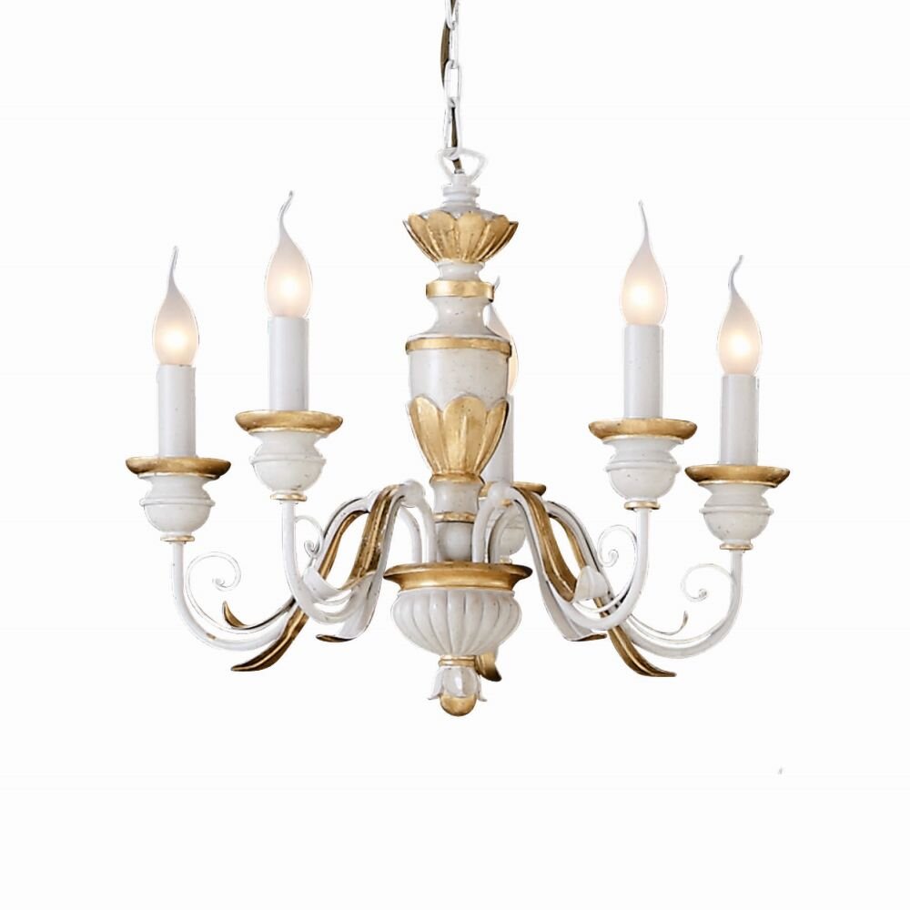 Ideal Lux FIRENZE Kronleuchter Weiß, 5-flammig main product photo
