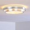 Mirabeau Deckenleuchte LED Aluminium, 2-flammig, Fernbedienung, Farbwechsler