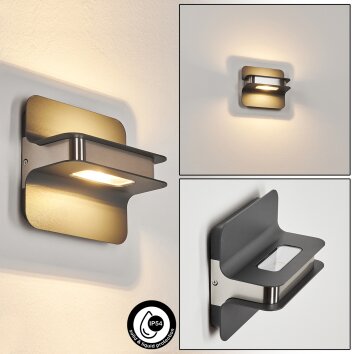 Blanchard Außenwandleuchte LED Nickel-Matt, Schwarz, 1-flammig Blanchard Außenwandleuchte LED Nickel-Matt, Schwarz, 1-flammig