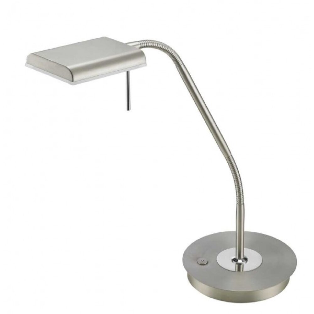 Trio Leuchten BERGAMO Tischleuchte LED Nickel-Matt, 1-flammig main product photo