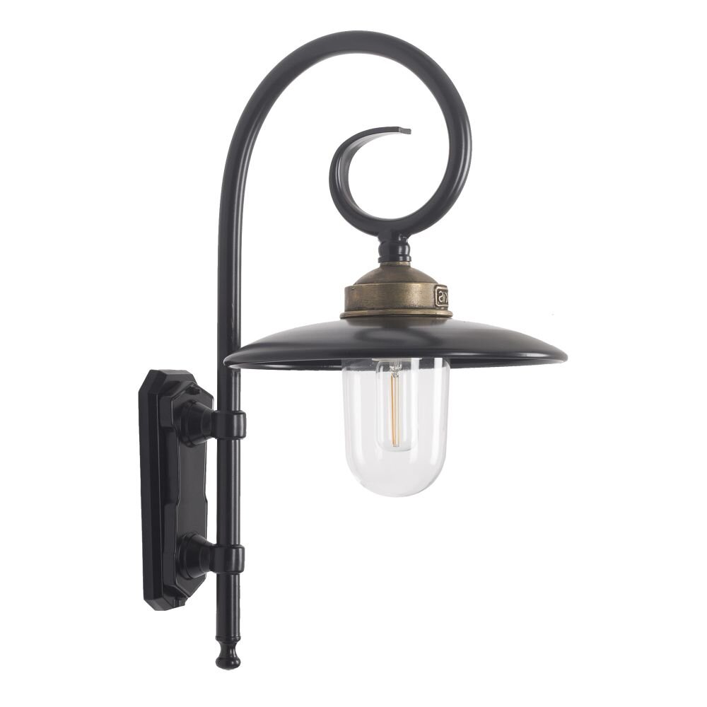 KS Verlichting Orly Außenwandleuchte Schwarz, 1-flammig main product photo