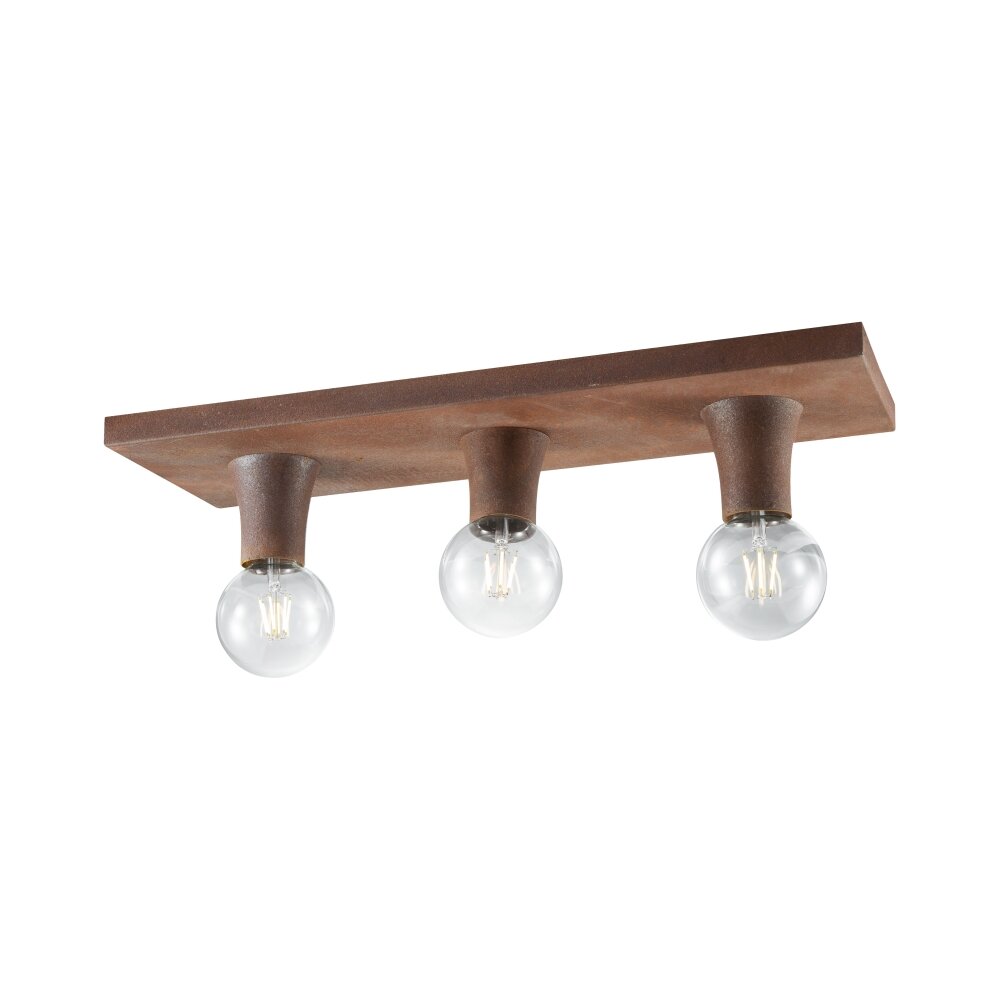 Leuchten Direkt TURN ME Deckenleuchte Rostfarben, 3-flammig main product photo