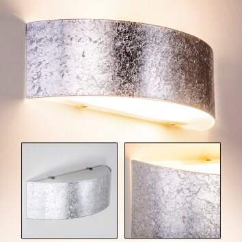 Lesina Wandleuchte Silber, 2-flammig