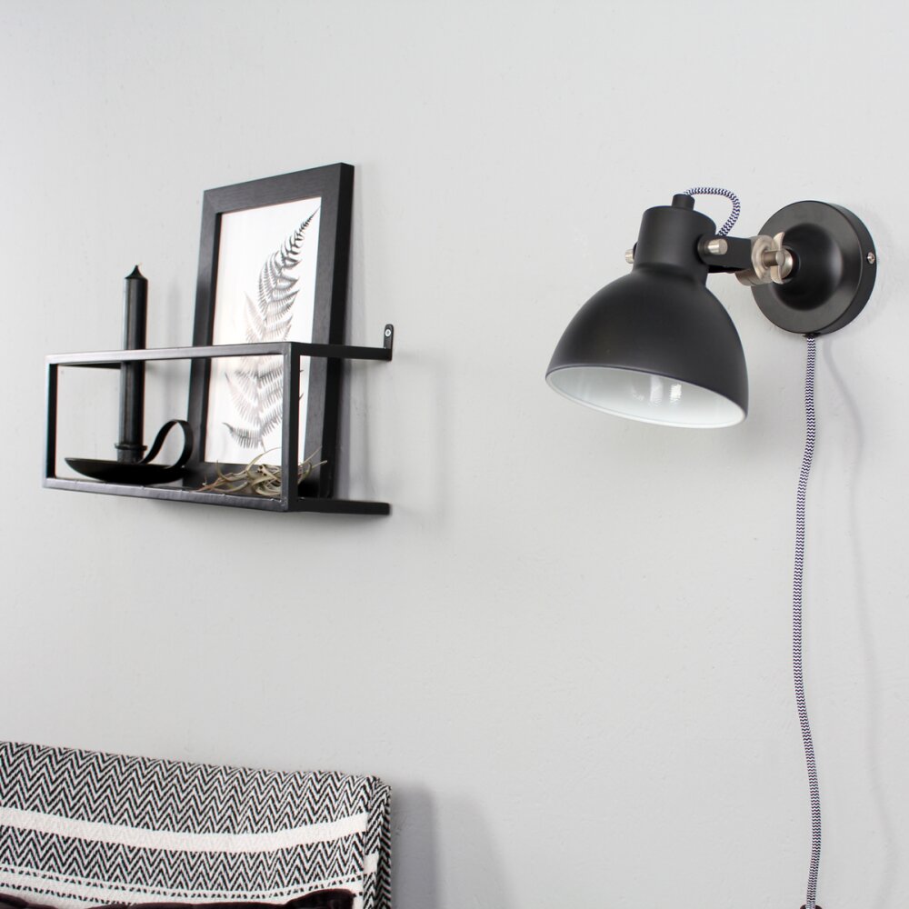 Steinhauer Mexlite Wandleuchte Schwarz, 1-flammig main product photo