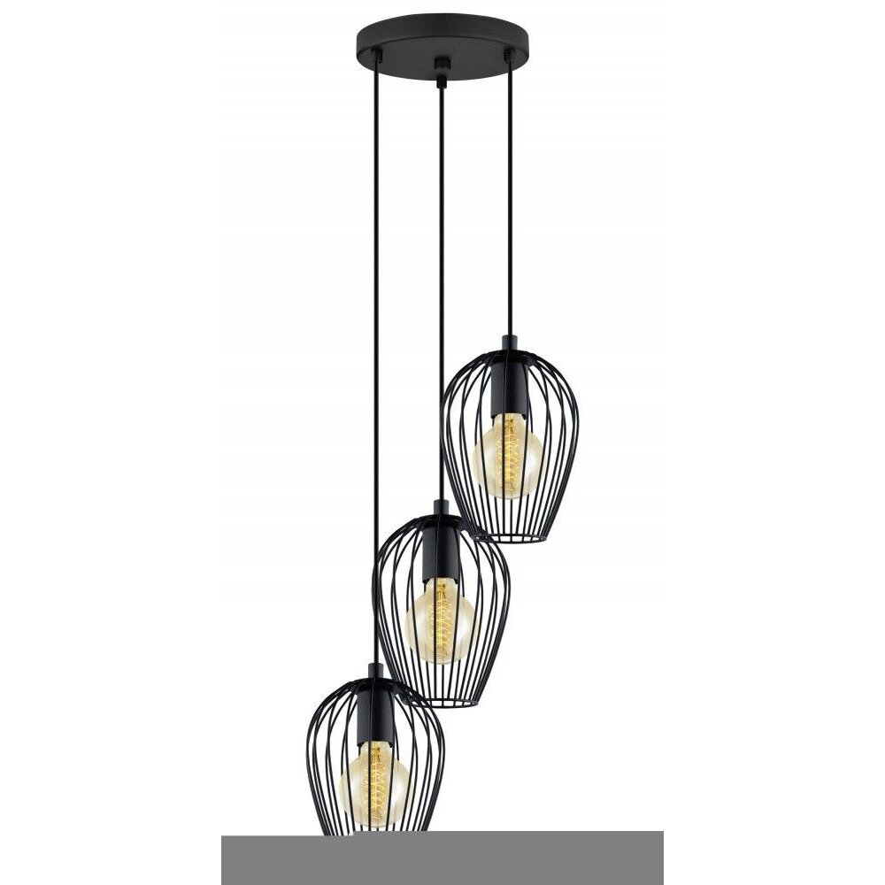 Eglo NEWTOWN Pendelleuchte Schwarz, 3-flammig main product photo