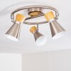 Pulau Deckenleuchte Holz hell, Nickel-Matt, 3-flammig Pulau Deckenleuchte Holz hell, Nickel-Matt, 3-flammig