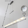 Lourdes Pendelleuchte LED Chrom, Nickel-Matt, 7-flammig