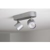 Philips STAR Aufbauspot LED Aluminium, Edelstahl, 2-flammig