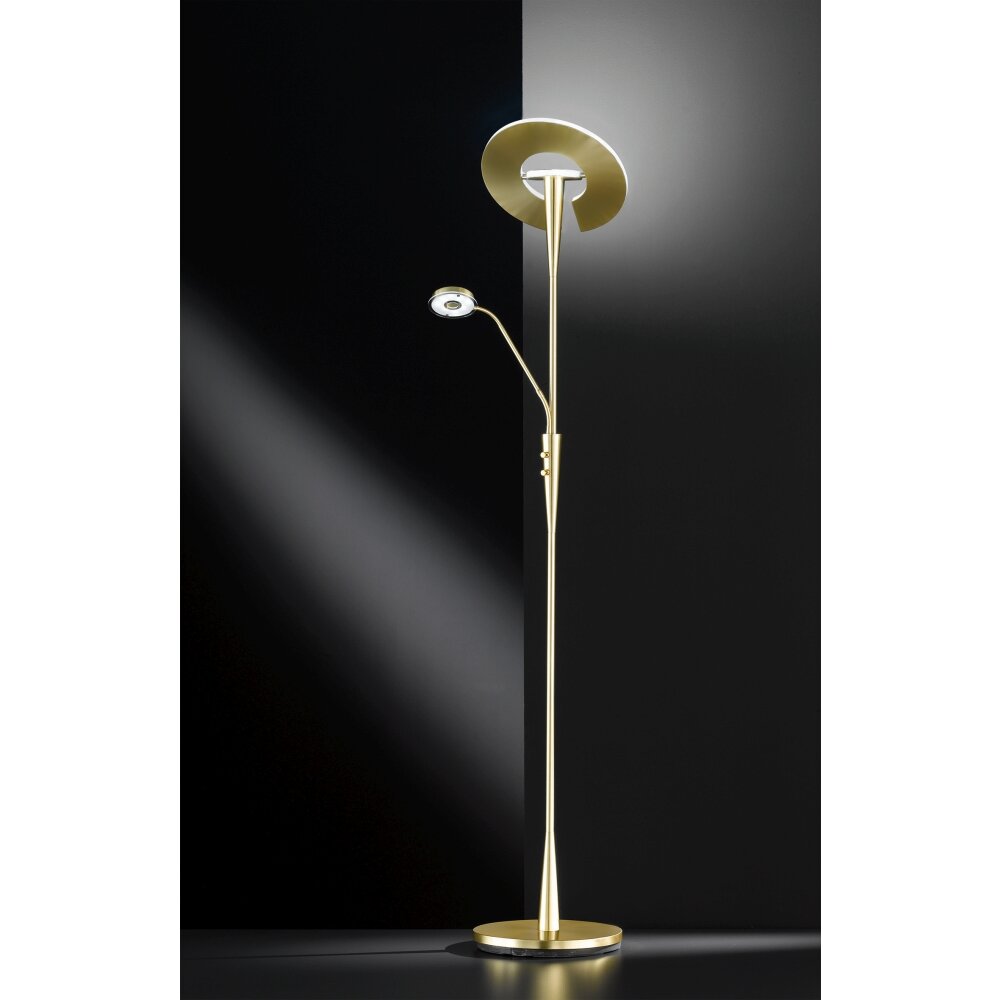 Trio Leuchten QUEBEC Deckenfluter LED Messing, 2-flammig main product photo