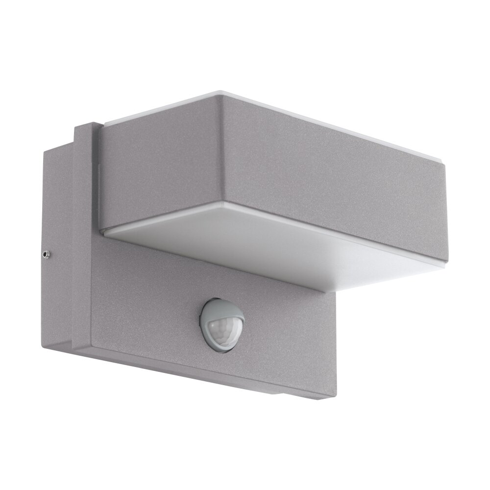 Eglo AZZINANO Aussenwandleuchte LED Silber, 2-flammig, Bewegungsmelder main product photo