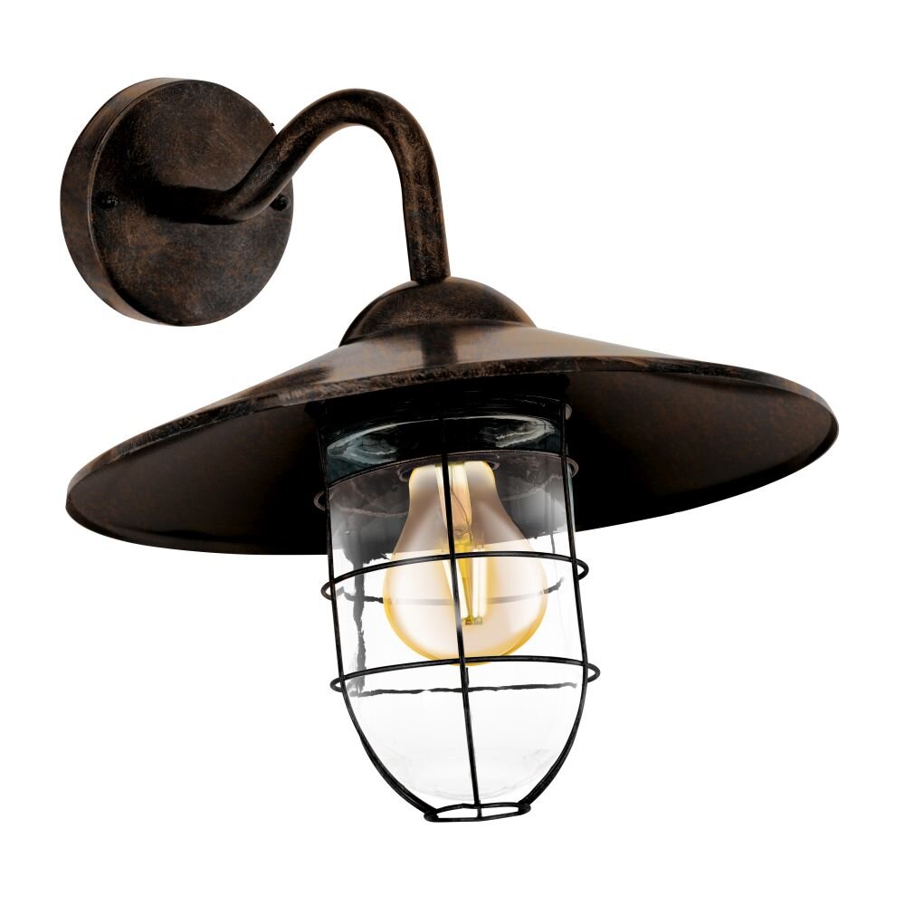 Eglo MELGOA Wandleuchte Dunkelbraun, Kupferfarben, 1-flammig main product photo