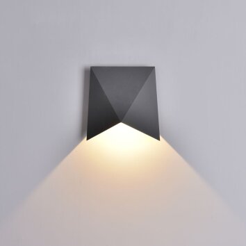 Mantra TRIAX Außenwandleuchte LED Grau, 1-flammig