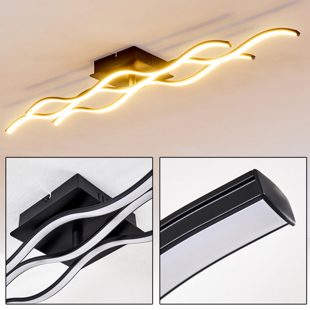 Flow Deckenleuchte LED Schwarz, 2-flammig main product photo