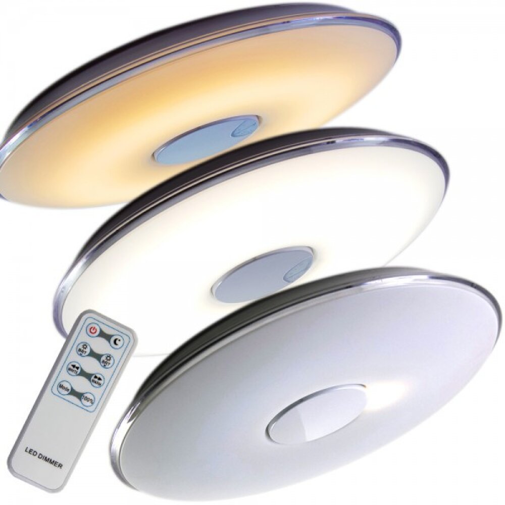 Trio Leuchten TOKYO Deckenleuchte LED Chrom, 1-flammig, Fernbedienung main product photo