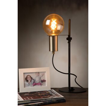 Lucide MALCOLM Tischlampe Schwarz, 1-flammig