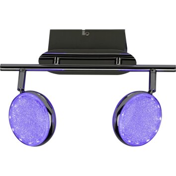 Brilliant Leuchten Cassy Deckenspot LED Chrom, 2-flammig, Fernbedienung, Farbwechsler Brilliant Leuchten Cassy Deckenspot LED Chrom, 2-flammig, Fernbedienung, Farbwechsler
