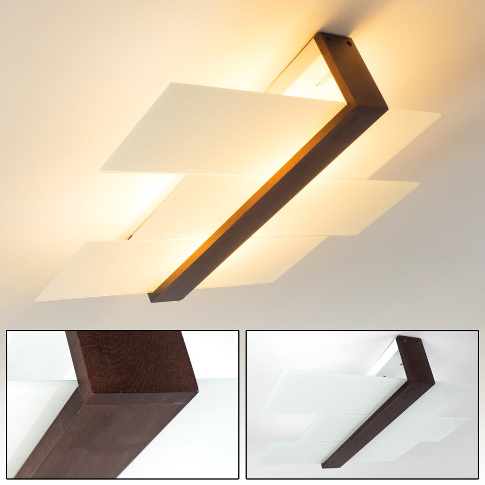 Lovikka Deckenleuchte Holz dunkel, 2-flammig main product photo