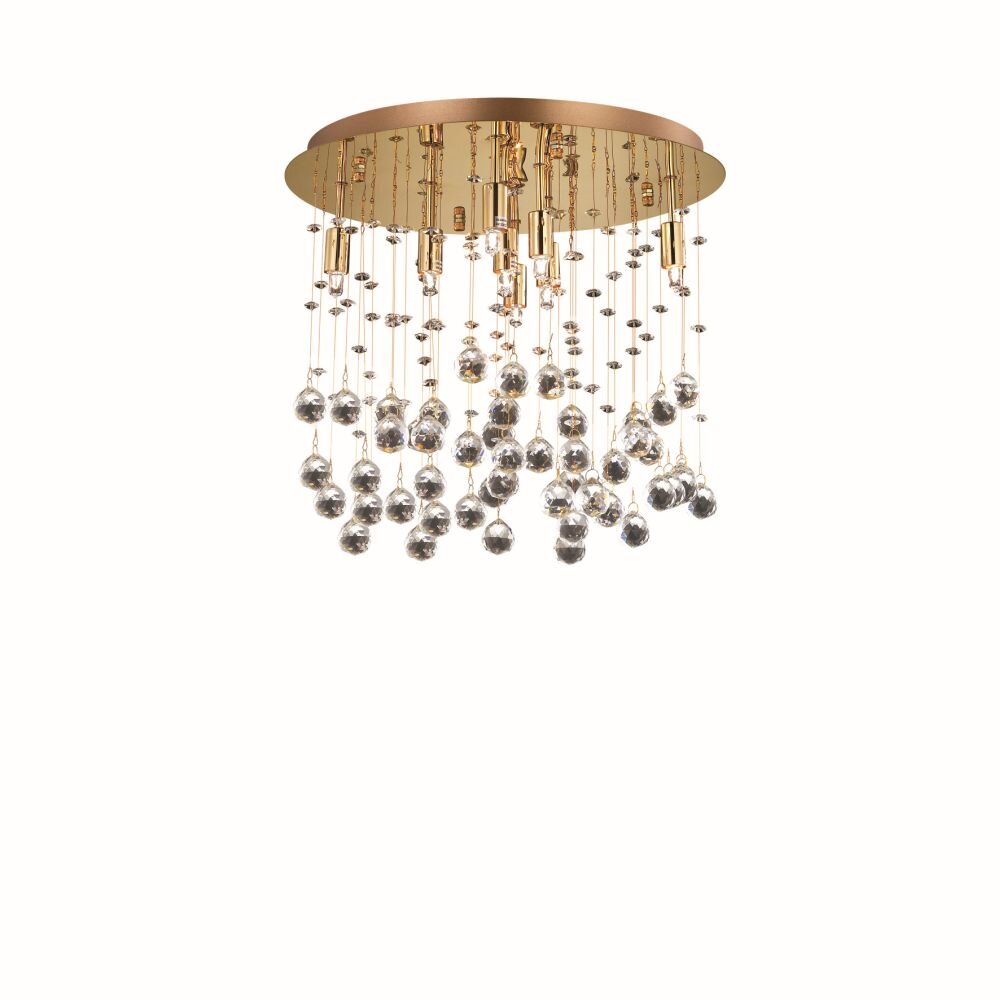 Ideal Lux MOONLIGHT Deckenleuchte Gold, Kristalloptik, 8-flammig main product photo