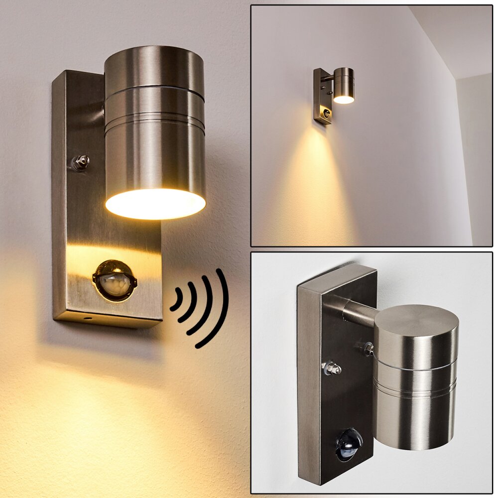 Froslev Außenwandleuchte LED Chrom, 1-flammig, Bewegungsmelder main product photo