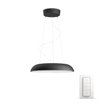 Philips Hue Ambiance White Amaze Pendelleuchte LED Schwarz, 1-flammig, Fernbedienung