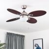 Nicosia Deckenventilator Holz dunkel, Nickel-Matt, 1-flammig