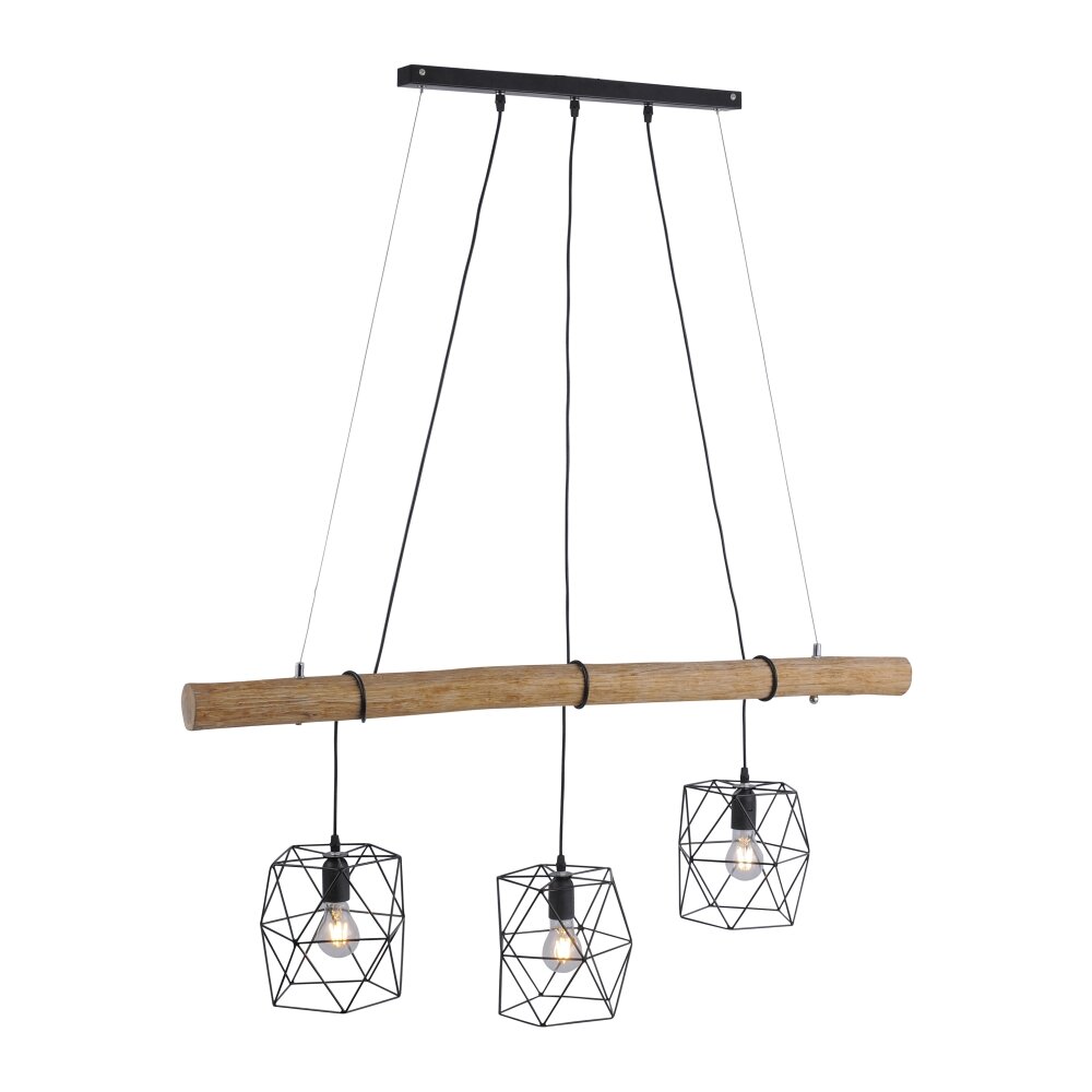 Leuchten Direkt EDGAR Pendelleuchte Schwarz, 3-flammig main product photo