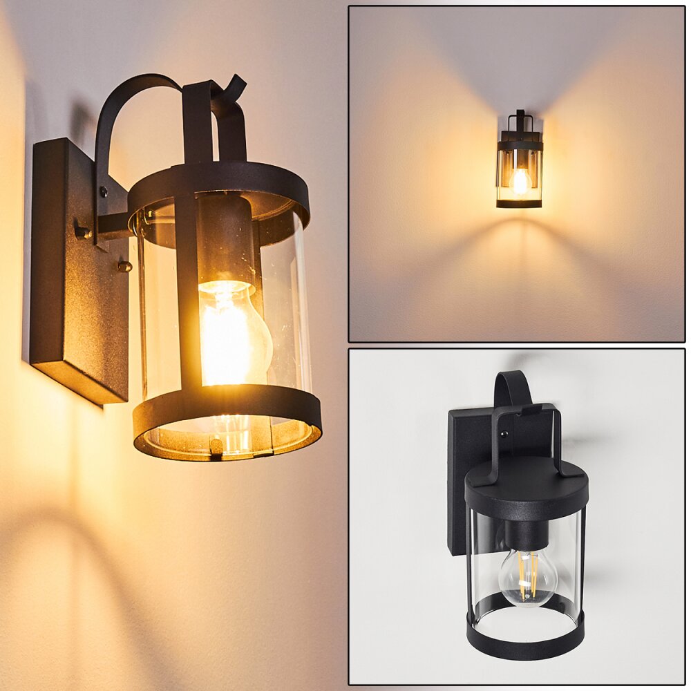 Hojer Außenwandleuchte Schwarz, 1-flammig main product photo