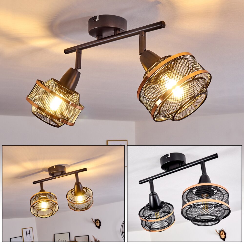 Limassol Deckenleuchte Schwarz, 2-flammig main product photo