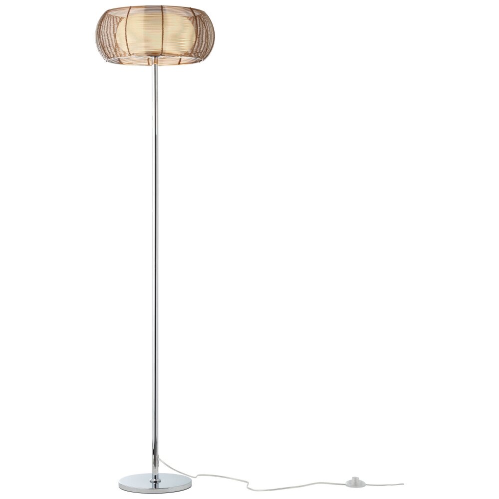 Brilliant RELAX Stehleuchte Bronze, Chrom, 2-flammig main product photo