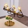 Hovslund Pendelleuchte Schwarz-Gold, 6-flammig