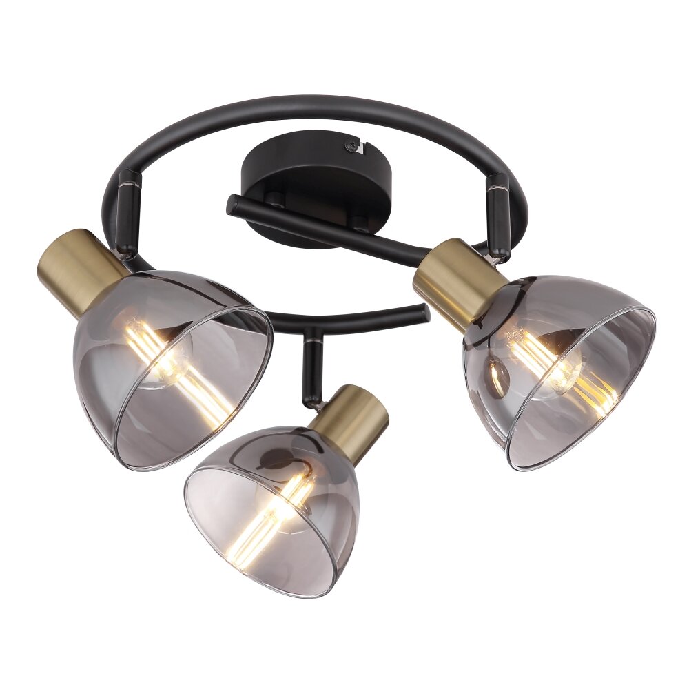 Globo JAY Spotrondell Schwarz, 3-flammig main product photo