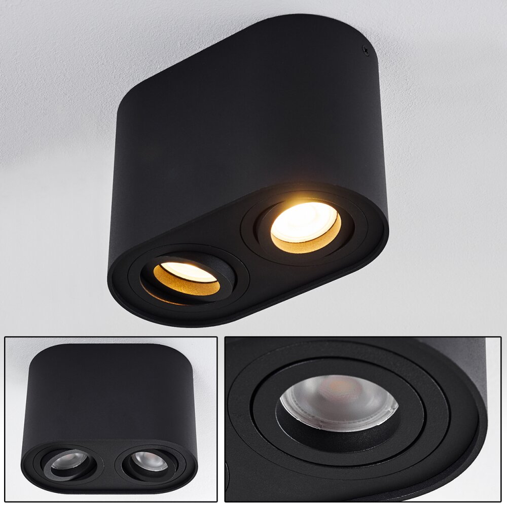 Quimper Deckenleuchte Schwarz, 2-flammig main product photo
