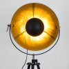 Maloy Stehleuchte Chrom, Schwarz, 1-flammig