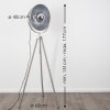 Maloy Stehleuchte Chrom, Nickel-Matt, 1-flammig