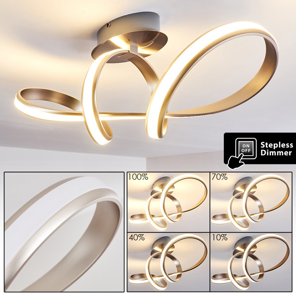 Woyens Deckenleuchte LED Stahl gebürstet, 1-flammig main product photo