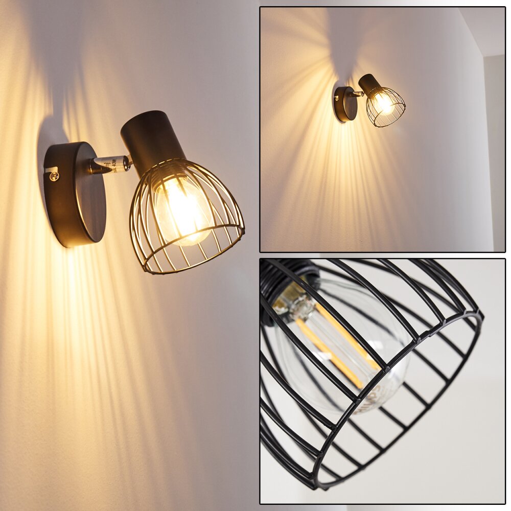 Bolderslev Wandleuchte Chrom, Schwarz, 1-flammig main product photo