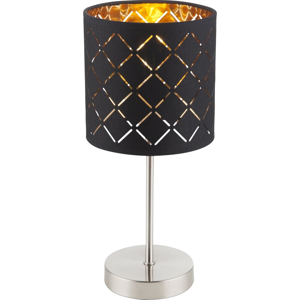 Globo Clarke Tischleuchte Nickel-Matt, 1-flammig main product photo